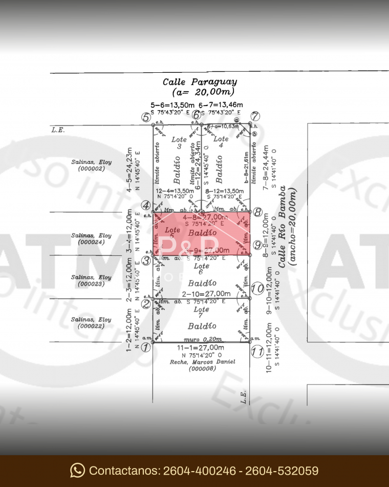 Lote en venta o Permuta 
